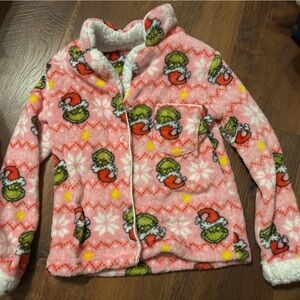 Dr. Seuss Pink and White Fleece Pajama Set